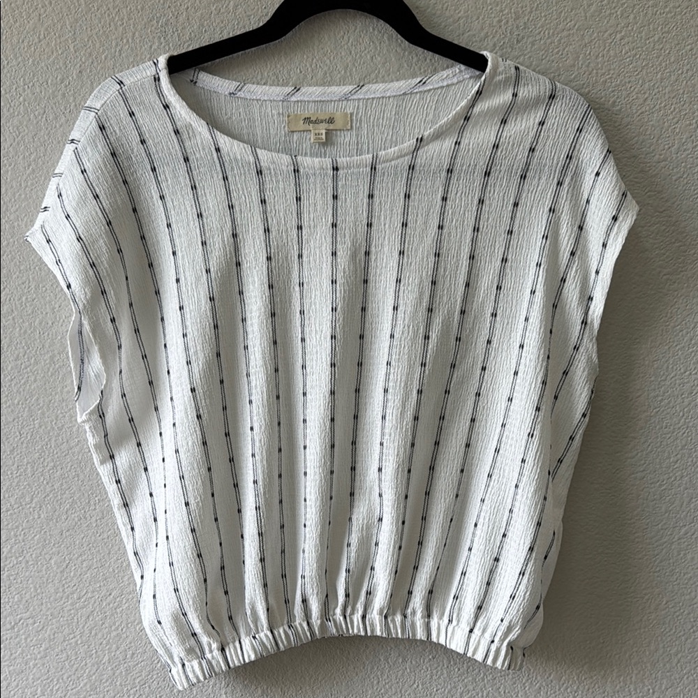 Madewell White Striped Women's Top XXS NWT